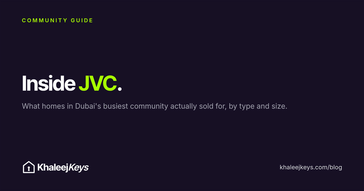 Inside JVC - prices, sizes and what sells in Jumeirah Village Circle