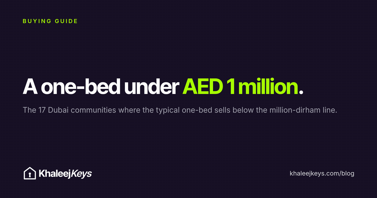 Where you can still buy a Dubai one-bed for under AED 1 million